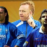 Mark Hateley, Alex McLeish and Marco Negri