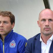 Johan van Rumst (left) with Philippe Clement during their spell at Beveren