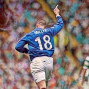 Miller celebrates a famous win at Parkhead