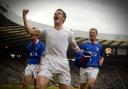Barry Ferguson celebrates after scoring against Celtic in the 2002 Scottish Cup final
