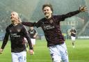 Alex Lowry scores the winner for Hearts at Kilmarnock