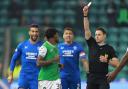 Nathan Moriah-Welsh is sent off versus Rangers