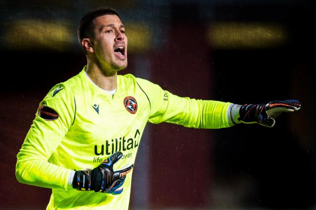 Benjamin Siegrist in action for Dundee United.