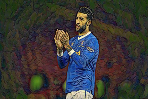 Connor Goldson salutes the Rangers supporters following their 1-1 draw with Aberdeen.