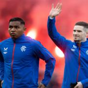 Alfredo Morelos and Ryan Kent before the League Cup semi-final against Aberdeen.