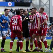 The red card shown to Nicky Clark was overturned