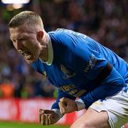 John Lundstram celebrates the goal that sent Rangers to a European final