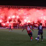 Pyro at Dens Park caused a second delay to the match between Dundee and Rangers