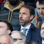 Gareth Southgate in the stands at Ibrox