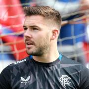 Jack Butland during his side's warm-up at Ross County