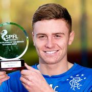 Lewis Macleod is awarded SPFL Championship Young Player of the Month Award for the month of October, 2014