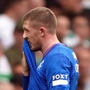 Rangers midfielder John Lundstram was sent off for a rash challenge on Alistair Johnston