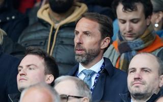Gareth Southgate in the stands at Ibrox